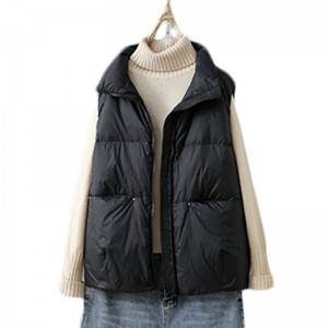 Colete leve Softshell feminino jaqueta sem mangas à prova de vento com bolsos