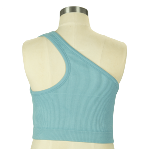 Women's One Shoulder Cut Out Sports Tank Top