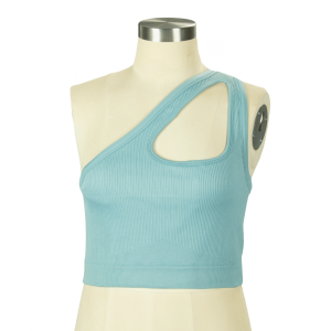 Women's One Shoulder Cut Out Sports Tank Top
