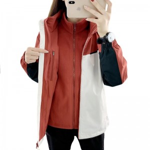 ເສື້ອກັນໜາວຜູ້ຍິງ 3-IN-1 Snow Ski Jacket Water Resistant Windproof Fleece Winter Jacket
