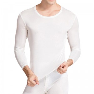 Men's Silk 2pc Thermal Underwear Set -Men Long Johns Base Layer Silk Pamwamba ndi Pansi