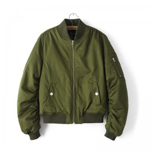 Ġkieket Bomber tan-Nisa Ġkieket Każwali Ħfief Zip Up Jacket Coat Windbreaker Outwear