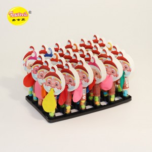 Faurecia mainan model 'Santa Claus meniup balon' dengan permen warna-warni