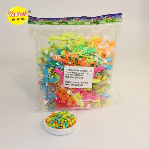 Faurecia katapult sluipschuttersgeweer model speelgoedsnoepje met kleurrijk snoepje