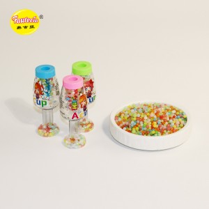 Faurecia 2 in 1 වැලි වීදුරු කැන්ඩි පළතුරු රසය lollipop Hard Candy