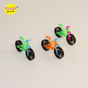Caramelo de juguete modelo de bicicleta de montaña de colores mezclados Faurecia con dulces coloridos