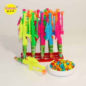 Faurecia dragemønster snikskytterrifle modell leketøy med fargerikt godteri