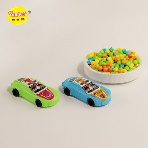Faurecia kartun berwarna-warni model kereta polis gula-gula mainan dengan gula-gula mampat