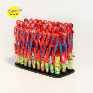 צעצוע מדגם Faurecia Spider-Man (אדום) עם סוכריות צבעוניות