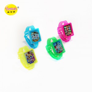 Mainan bentuk jam tangan Faurecia dengan gula-gula berwarna-warni