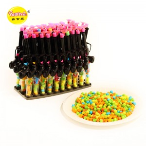 Brinquedo modelo em forma de revólver Faurecia com doces coloridos