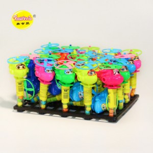 Modelo de xoguete en forma de helicóptero Faurecia con doces de cores