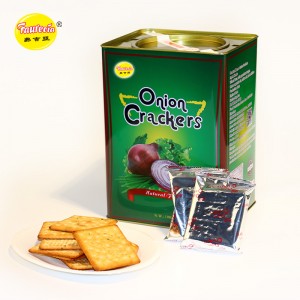 Faurecia Crackers à l'oignon Aliments naturels 200g Biscuit de haute qualité (2kodp)