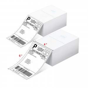 Etykieta termiczna A6 100x150mm Bezpośrednia biała wysyłka Naklejka termiczna na etykietę