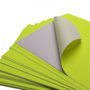 Pelekat label kertas pendarfluor berwarna terang