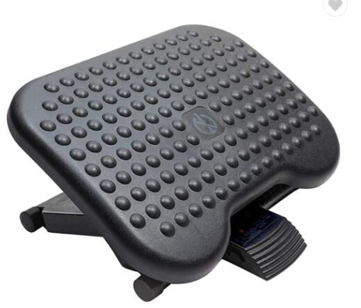 Ergonomyske kantoarmeubilêr Hichte Angle Adjustable Plastic Massage Footrest foar ûnder buro