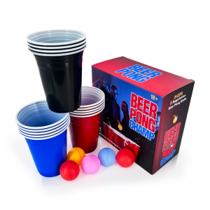 Прилагођене вишекратне 16оз црвене 24 шољице за забаву Пивски понг сет Игре за пиће на отвореном