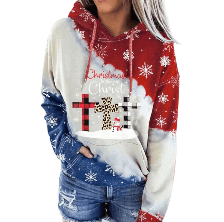 hoodie lengan panjang pullover hoodie crop top hoodie hoodie untuk wanita Hoodie Krismas untuk wanita White Hoodie Fesyen Tops Borong Streetwear Sweatshirts Hoody Poliester Kapas Blok Warna Hoodies hoodie wanita Imej yang Ditampilkan