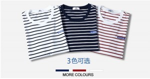 China fabriek groothandel gestreepte t-shirt, t-shirt afdrukken, mannen t-shirt;