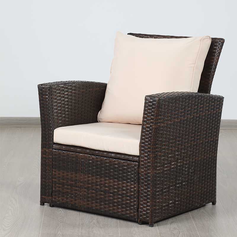 Kaixing 4 Pcs K/D Outdoor Patio Furniture Covering Sets ជាមួយនឹងតុកាហ្វេកញ្ចក់