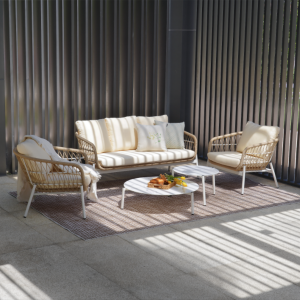 Kaixing Product Rope Material Outdoor Sofa Set with Aluminum frame