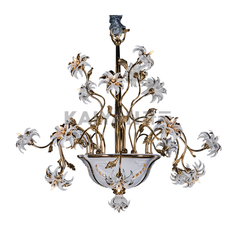 Lorenzo chandelier, chandelier na Italiya, fitilar Italiyanci, chandelier na Villa