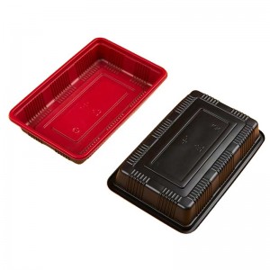 Högkvalitativ engångsplast Miljövänlig lunchlåda Takeaway Mat Bento förvaringsbehållare
