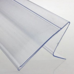 Supermarkt Grocery Store Clear Display Plastic Channel Tag Label Holder Adhesive Priis Holder Data Strip