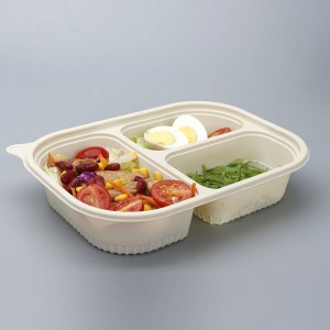 Rice Cornstarch Custom Box Pati Jagung Biodegradable Takeaway Catering Ukuran Wadah Panganan