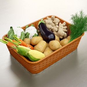 Cesta de cana de plástico PP tecida à mão, venda quente personalizada, cesta de armazenamento retangular de pão para alimentos