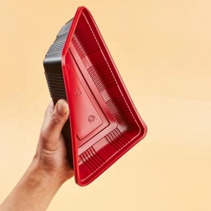 Hochwertige, umweltfreundliche Einweg-Lunchbox aus Kunststoff zum Mitnehmen, Bento-Aufbewahrungsbehälter