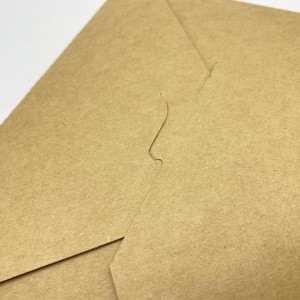 Caixa de embalagem de papel Kraft em ângulo reto