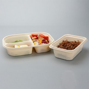 Orez Amidon de porumb Cutie personalizata Amidon de porumb Biodegradabil la pachet Container alimentar de dimensiuni catering
