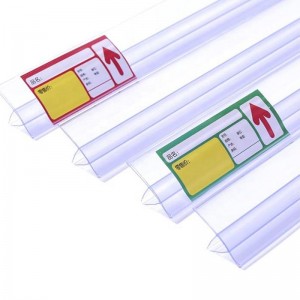 PVC prozirna plastična maloprodajna trgovina Sjajan tag podataka traka s cijenom držač naljepnice za policu u supermarketu