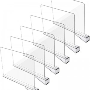 Clear Acrylic Ντουλάπες Διαχωριστικά Ράφια Διαχωριστικά Ντουλάπας για Ξύλινη Ντουλάπα