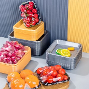 Tabaka PET Compaq Plastike e pastër perimesh për fruta