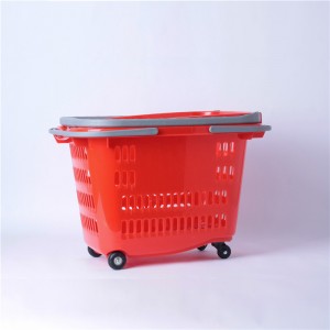 пластикові кошики для покупок великої місткості з колесами