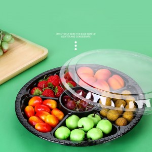 Lizdinės plastikinės dėžutės vaisių pakavimo dėžutės vaisių salotų skirstytuvai