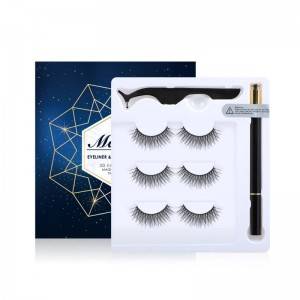 Wholesale Private Label Natural False Lashes With Adhesive Eyeliner Set