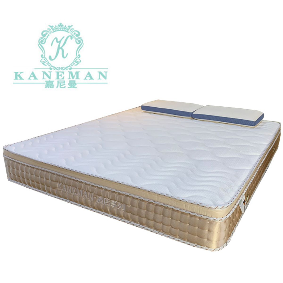 ຫ້ອງນອນໂຮງແຮມ 5 ດາວ ເຄື່ອງເຟີນີເຈີຫ້ອງນອນ Royal comfort pillow euro top memory foam pocket spring wholesale king size luxury black mattress