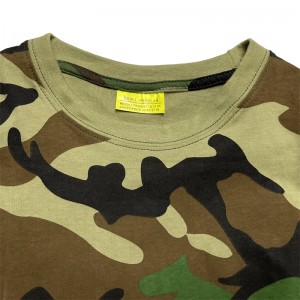 Військова форма пуловер з коротким рукавом з круглим вирізом камуфляж бойові тактичні футболки
