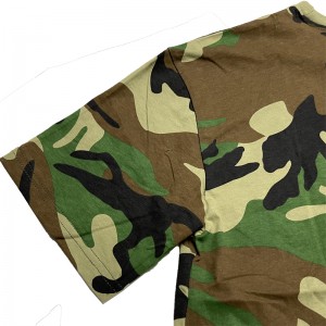 හමුදා නිල ඇඳුම් පුල්ඕවර් කෙටි අත් O-neck camouflage සටන් උපායශීලී T-shirts