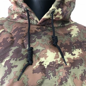 Poncho con cappuccio di alta qualità mimetico italiano impermeabile per militari all'aperto
