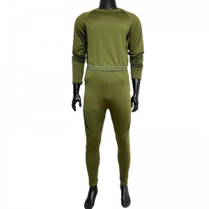 OD Green Fleece Base Layer Thermal Underwear Set Winter Pyjama