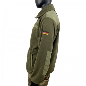 Jaqueta de lã militar corta-vento verde Tec