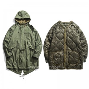 Army Green Military Style M-51 Fishtail Parka