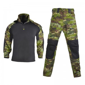 Txiv neej Tactical Camouflage Military Uniform Army Qav Suit