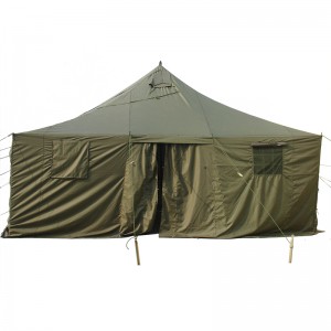 Hochwertiges Outdoor-Winterstahl-Camping-Militär-Armeezelt für 20 Personen mit Canvas-Stoff