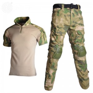 Цэргийн тактикийн дүрэмт хувцасны цамц + өмд Камо байлдааны мэлхийн костюм