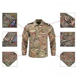 Kamuflāžas taktiskā militārā apģērba apmācība BDU jaka un bikses